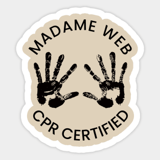 HTDGM - Madame Web - CPR Certified (dark version) Sticker